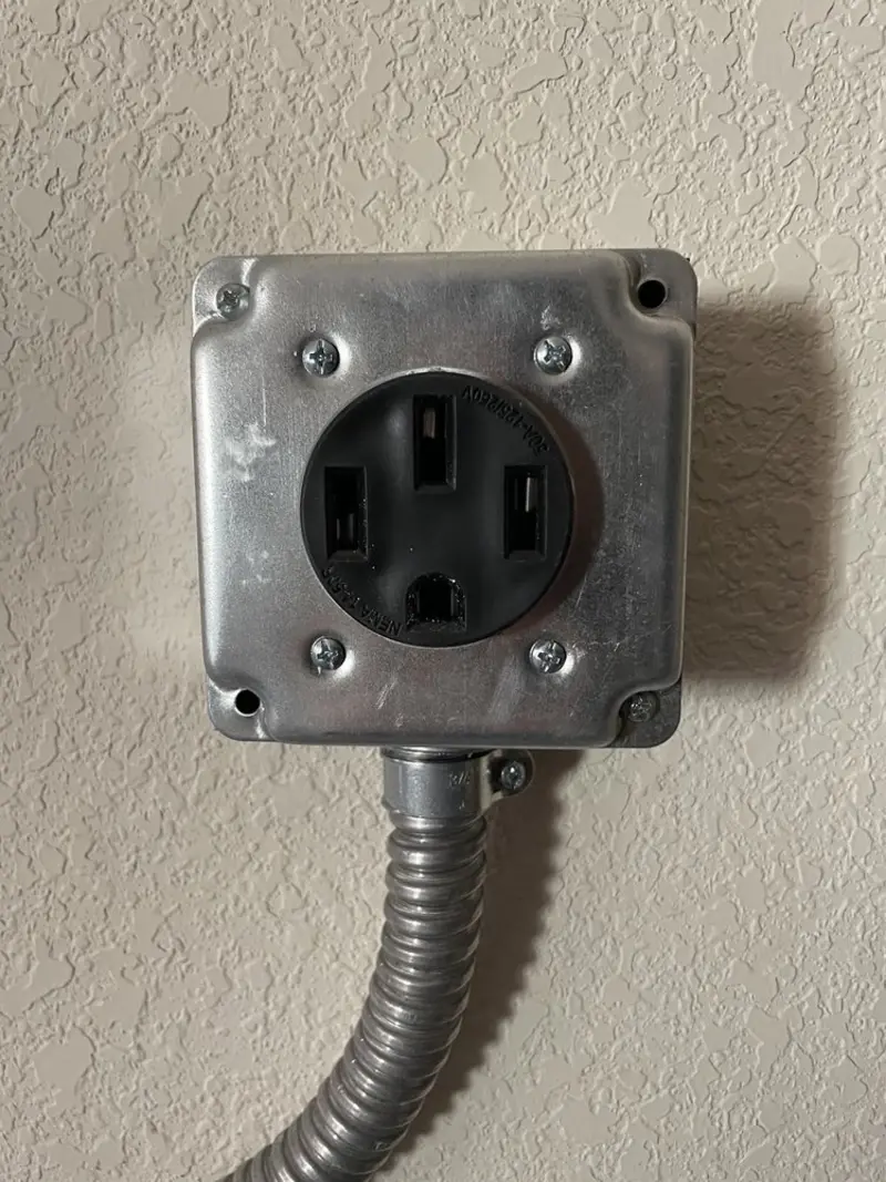 NEMA 14-50 outlet installed for Electrical Panel Upgrade in Lisle